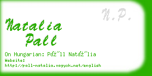natalia pall business card